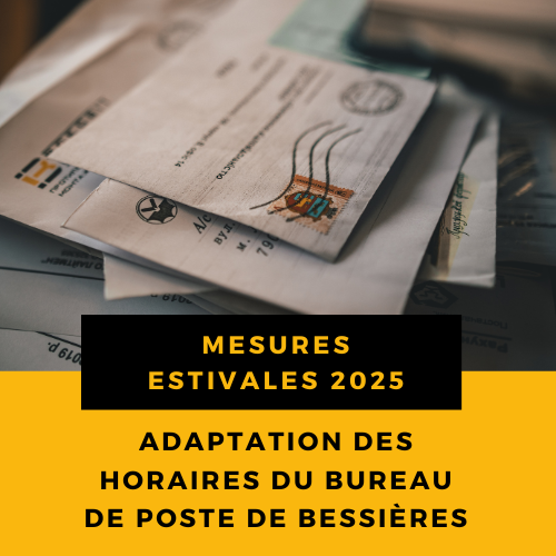 Adaptation des horaires du bureau de poste de Bessières