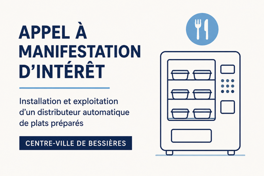 Appel à manifestation d'intérêt : installation d'un distributeur automatique de plats préparés en centre-ville