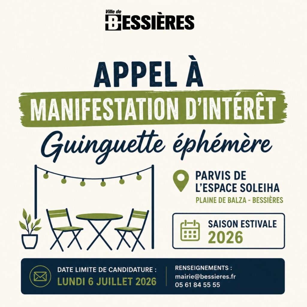 Appel à manifestation d’intérêt pour l’exploitation d’une guinguette éphémère