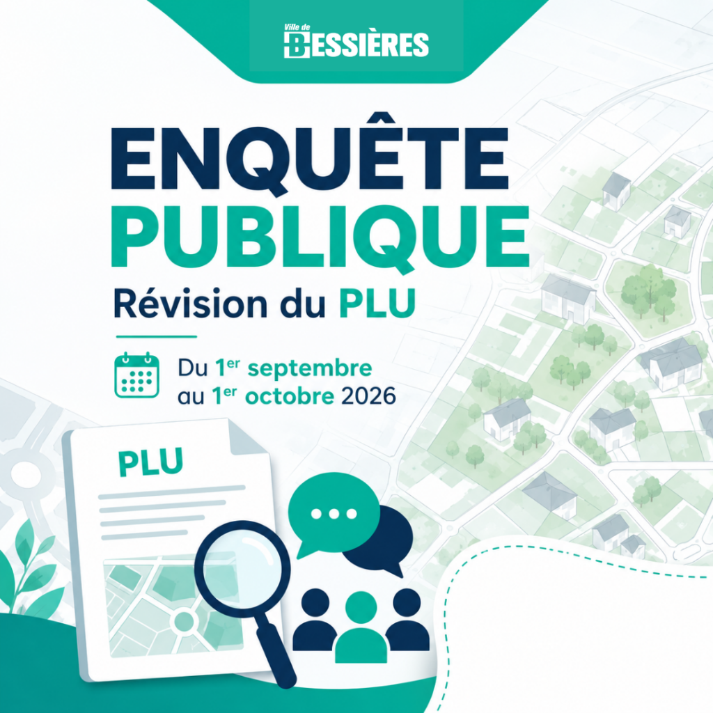Révision du Plan Local d'Urbanisme : enquête publique du 1er septembre au 1er octobre 2026