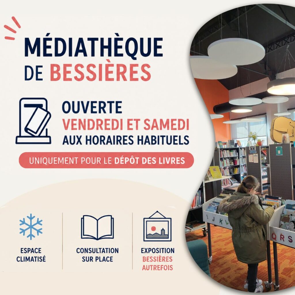 📚 Votre médiathèque reste ouverte ce vendredi et ce samedi !